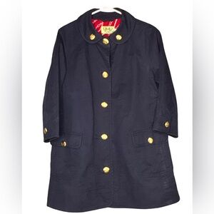 Juicy Couture Navy Blue Lined Military Jacket Large